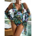 thumbnail image 3 of Maillot de Bain Trois Pièces Plissé Imprimé Europe et États-Unis bikini, 3 of 6