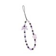 thumbnail image 1 of Lindo llavero de pulsera, colgante de bolso, llaveros, decoración de monedero, bolso de mujer Lazo morado, 1 of 9