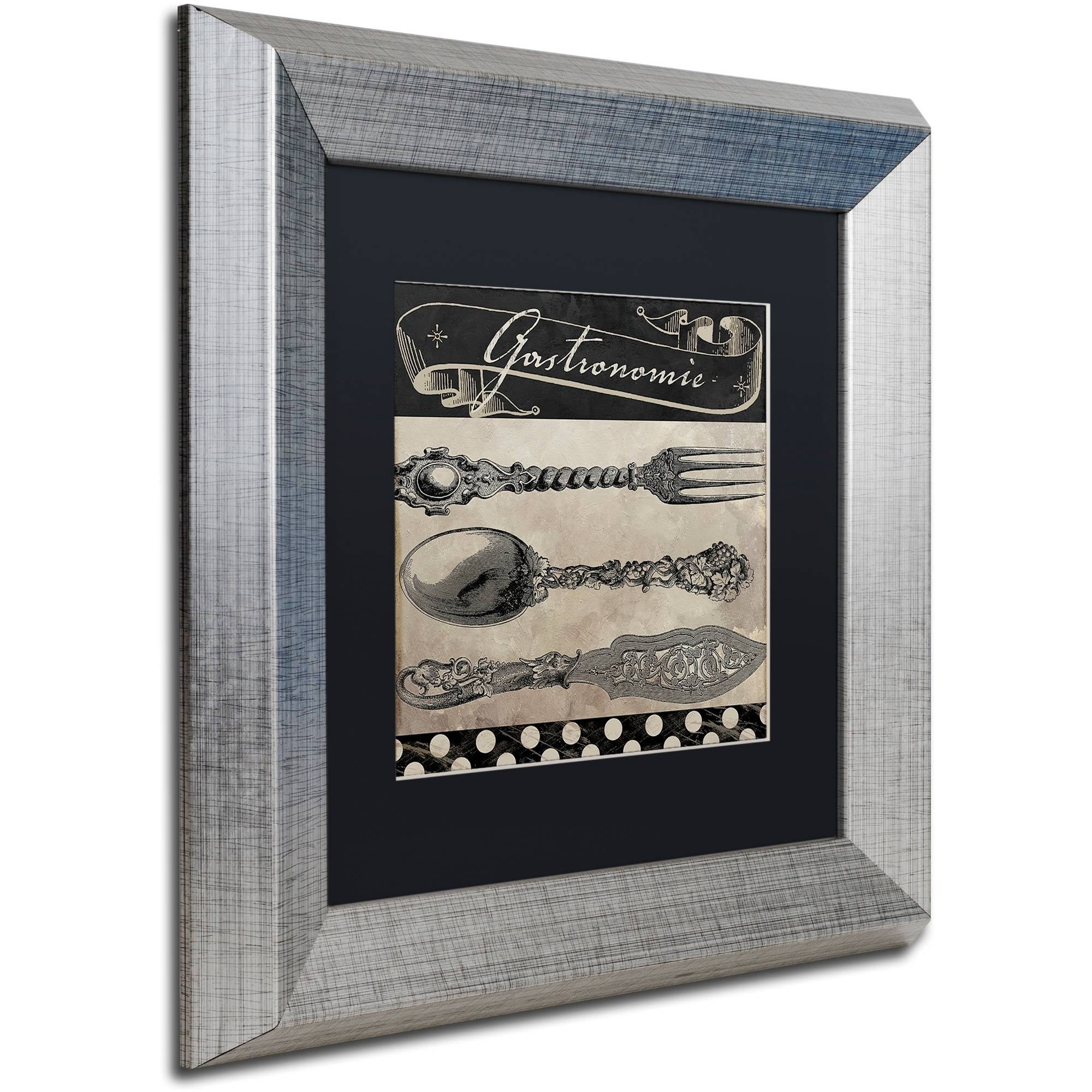 Trademark Fine Art "Bistro Parisienne II" Canvas Art by Color Bakery Black Matte, Silver Frame