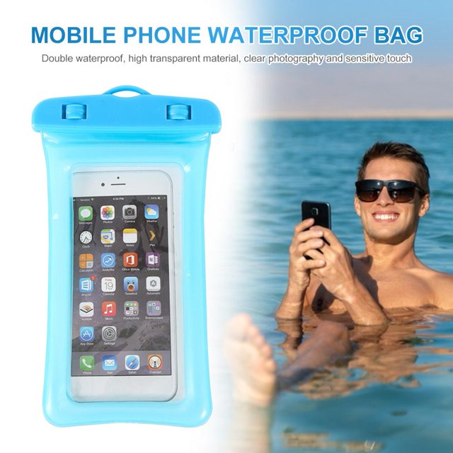 Bolsa de aire flotante impermeable funda protectora para teléfono práctica natación a la deriva cubierta de teléfono móvil con pantalla táctil subacuática FLhrweasw Nuevo