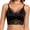 Black, variant on Bras For Women, French Lace Satin Wire-Free Bra, V-Neck Fixed Cup & Adjustable Straps For Daily Lingerie Wear Black L