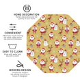 thumbnail image 3 of Honeii Cute Santa and Reindeer Print Leather Coaster Set of 4, Ideal for Safeguarding Your Furniture from Drinks Spills and Effortless Cleanup-Octagon, 3 of 6