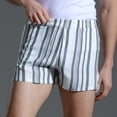 thumbnail image 4 of Penkiiy Men's Striped Print Drawstring Shorts Running Athletic Sport Shorts 2XL Gray, 4 of 9
