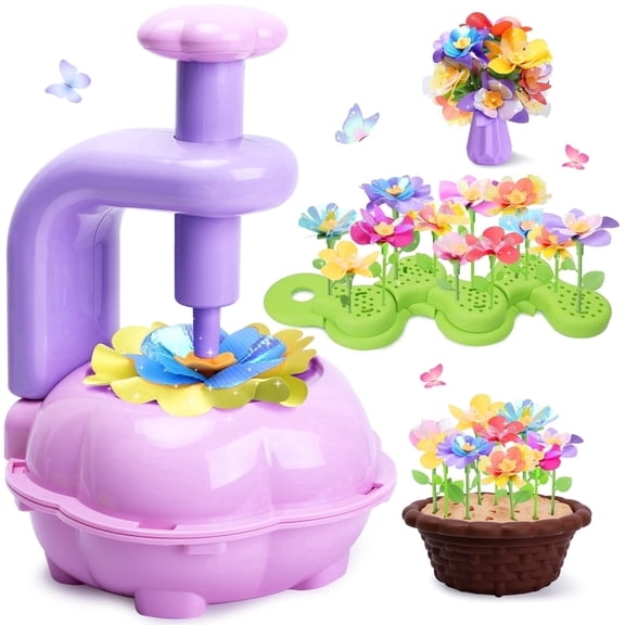 Konijiwa DIY Fabric Flower Bouquet Making Kit, 36 Piece Flower, Arts & Crafts for Girls Ages 4-8, Birthday Gift Toy for Kids