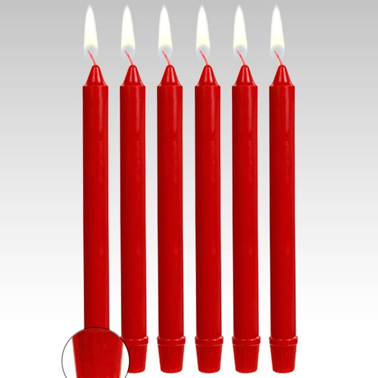 12" Red Formal Dinner Candles (1 Dozen)