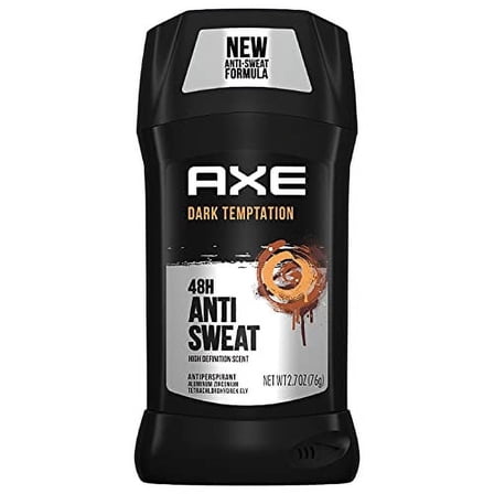 AXE Antiperspirant Stick For Men 48 Hour Sweat And Odor Protection For Long Lasting Freshness Dark Temptation Smooth Dark Chocolate Scent Men's Deodorant 2.7 oz