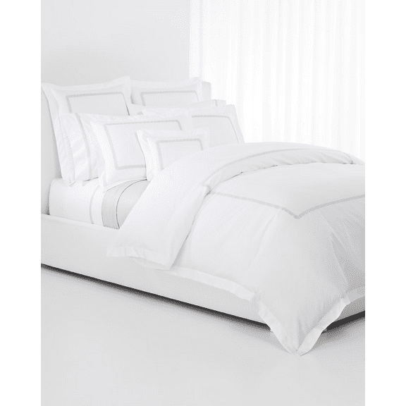 Ralph Lauren FLAX Spencer Cable Embroidery Duvet Cover, US Full/Queen