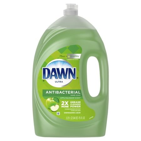Dawn Ultra Antibacterial Hand Soap, Dishwashing Liquid Dish Soap, Apple Blossom Scent, 75 fl (Best Dish Detergent For Hard Water)