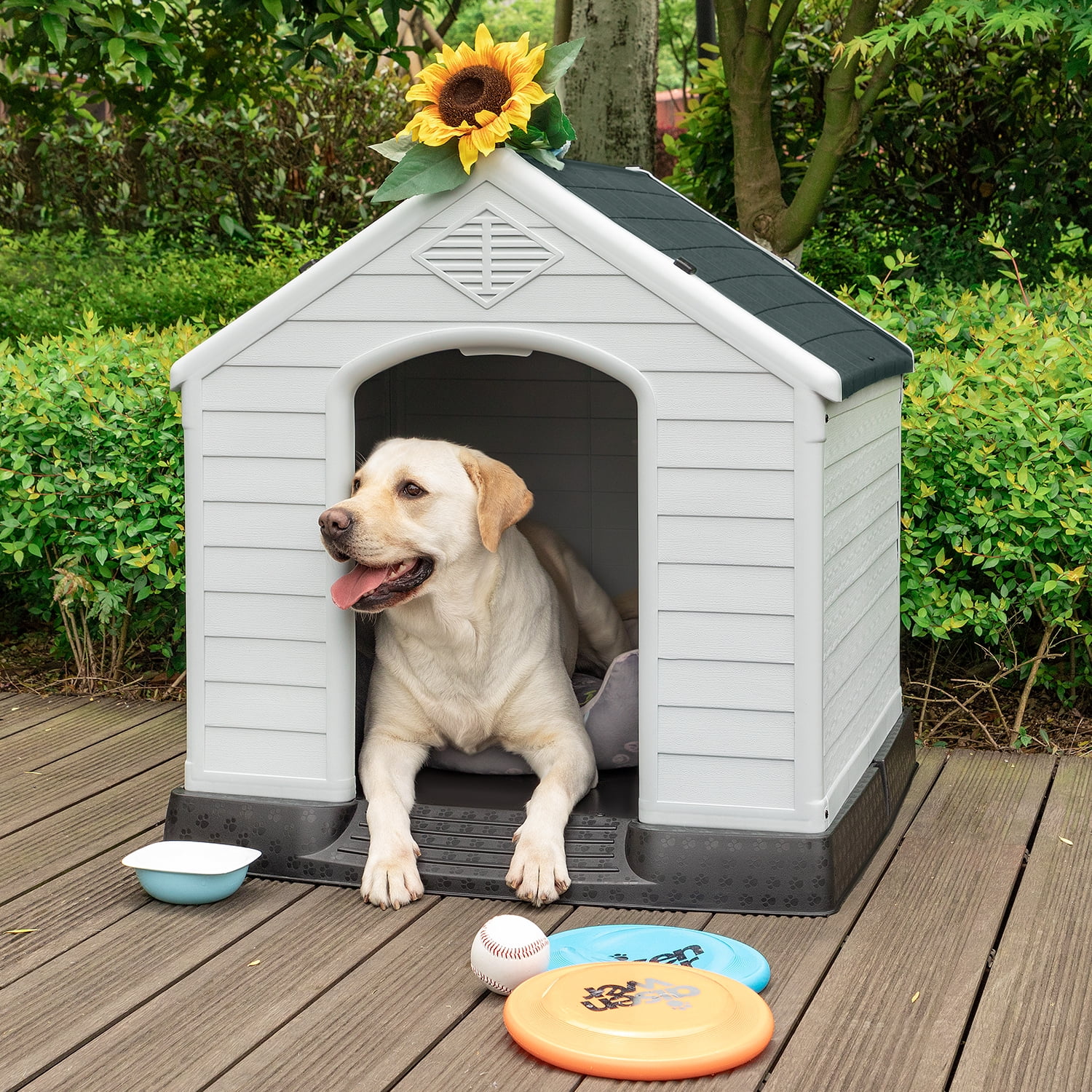 Devoko Large Plastic Dog House Indoor and Outdoor Waterproof and