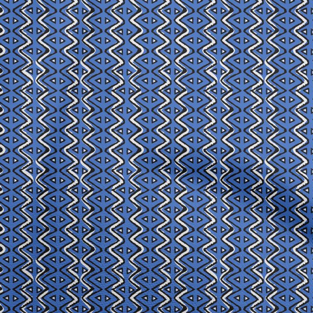 oneOone Cotton Cambric Medium Blue Fabric Block Sewing Craft Projects Fabric Prints By Yard 56 Inch Wide-XM