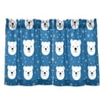 thumbnail image 7 of Yayeee Kitchen Curtains Tier Pair Light Filtering 27"x36" Rod Pocket Short Cafe Window Panel, Blue Polar Bear, 7 of 7