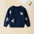 thumbnail image 2 of Gibobby Infant Baby Boy Girl Knit Sweater Rooster Goose Embroidery Crew Neck Long Sleeve Pullover Knit Shirt Winter Clothes,Navy,9-12 Months, 2 of 9