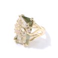 thumbnail image 4 of Anillo de oro con incrustaciones de circonita cuadrada, anillo de alta gama de moda para damas, incrustación de media piedra preciosa, opción de regalo versátil, fácil de usar, 4 of 4