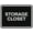 Black, variant on Signs ByLITA Classic Framed Storage Closet Sign | Durable Material | Office Sign (Black Gold) - Large