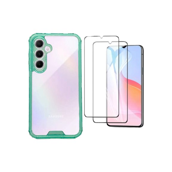 Funda Uso Rudo Otter 360 Contorno De Color Para Sasmsung A55/ A35 4G 2 Micas De Cristal