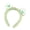 Green, variant on mdesiwst Hair Hoop Toothed Anti-Slip Plush Headband with Bear Ears Decor Fluffy Elastic Face Washing Makeup Hairband