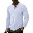 thumbnail image 1 of pstuiky Camisas de manga larga de invierno para hombre, Camiseta básica informal de manga larga de color liso para hombre camisetas de hombre m, 1 of 5