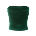 thumbnail image 4 of MixMatchy Women's Solid Synthetic Velvet Ruched Side Stretchy Tube Top, 4 of 4