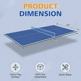 thumbnail image 5 of Ping Pong Conversion Top with Net Set, Foldable Portable Table Tennis Board for Indoor Outdoor Play, 12mm MDF Surface with Foam Edge Protection, Blue, 5 of 9