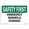 thumbnail image 1 of SignMission OS-SF-A-1218-L-10585 Panneau de Sécurité OSHA 12 x 18 Po - Douche d'Urgence & Eyewash, 1 of 1