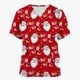 thumbnail image 2 of Uniforme de enfermera con estampado de alce de dibujos animados para mujer, monos de bolsillo de manga corta, uniformes médicos, ropa de enfermería, navidad, 2 of 5
