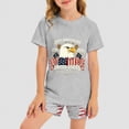 thumbnail image 3 of HCNTES Baby Boy's Outfit Independence Day Theme Cartoon Print Shorts For Litte Girls Casual Outdoor Wear 2 Piece Summer Set For Kids 2T 3T 4T(H03-Grey,5-6 Years), 3 of 7