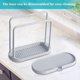 thumbnail image 4 of Soporte para esponja de cocina, colgador de paños de cocina, organizador de bandejas 2 en 1 con escurridor para trapos, cepillos, estropajos y bandeja para fregadero., 4 of 5