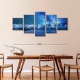 thumbnail image 3 of Elephant Stock Milky Way Over Fjord Wall Art - Horizontal Multi Panel Canvas - 5 Pieceliving Room Wall Decor - Photography Astronomy & Space Multi Panel - Blue And Teal Decor - 92" x 42", 3 of 8