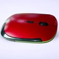 thumbnail image 4 of Methold Ratón inalámbrico de 2,4 GHz Sensación de la mano Ultra delgado Mini receptor USB Cambiable 1600DPI Ratón óptico para juegos Juegos de teclado y mouse para computadora Rojo, 4 of 5