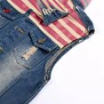 thumbnail image 5 of Chaleco vaquero de estilo ajustado y moderno para hombre, chaleco vaquero para hombre, chaleco informal con bandera, 5 of 5