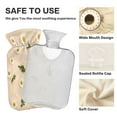thumbnail image 4 of 2L Hot Water Bottle with Soft Velvet Cover PVC Hot Water Bag for Pain Relief Long-Lasting Warmth White Daisy Pattern, 4 of 8