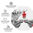 thumbnail image 4 of Balery 6 Pcs Funny Christmas Moose Kissing Under Mistletoeleather Coasters Set, Drink Table Cup Coasters For Living Room Kitchen Coffee Decor, 4 of 9