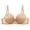 Beige, variant on Full Coverage Underwire Bra Plus Size Breathable Comfort Red 42