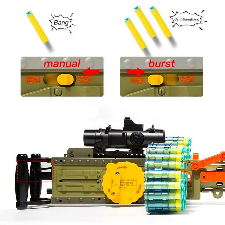 M2 Nerf Guns Electric Toy Guns forNerf Gun Bullets,Toy Gun EVA Soft Bullet  Heavy