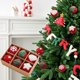 thumbnail image 1 of 6PCS Christmas Ornaments DIY Kit 5CM Festive Tree Decorations With Snowflake And Holiday Patterns Handmade Xmas Crafts Balls Hanging Decor, 1 of 6
