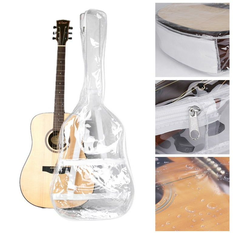 Transparent Guitar Bag Backpack Waterproof for 40 41 Inch Acoustic Folk Guitars Walmart