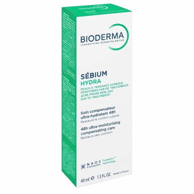 BIODERMA, Sébium Hydra, Crema Facial Hidratante Restauradora, Skincare Piel Grasa, Acción Hidratante por 24 Horas, 40ML