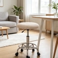 thumbnail image 5 of Elastic Round Linen Bar Stool Cover Fits 12-15 Inch Cushions for Office and Salon Swivel Stools, 5 of 5