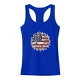 thumbnail image 4 of Gifts Usmixi Womens Tank Tops 4th July Loose Fit Fashion Independence Day Patriotic Shirts Vest Summer Trendy Sunflower American Flag Print Crewneck Sleeveless Shirts Blouse Blue m, 4 of 4