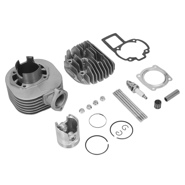 Cylinder Piston Head Gasket Ring Top End Kit, 21 PCS Impact Resistant 50mm Cylinder Piston Rings Kit Exquisite Workmanship 80cc For Motorcycle