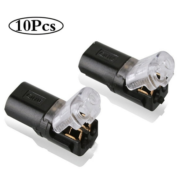 10Pcs Type H 12V Wire Cable Plug Connector Solderless Strip Terminal Connection Clamp Block Terminals for LEDs Car Auto
