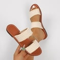 thumbnail image 6 of ATENAR Womens Sandals Slide Flat Women Sandals Summer Shoes Women White 6, 6 of 9
