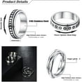 thumbnail image 2 of 3Pcs Stainless Steel Fidget Band Rings Spinner Rings for Women Mens Moon Star Sun Ring Celtic Stress Relieving Reduce Anxiety, 2 of 8