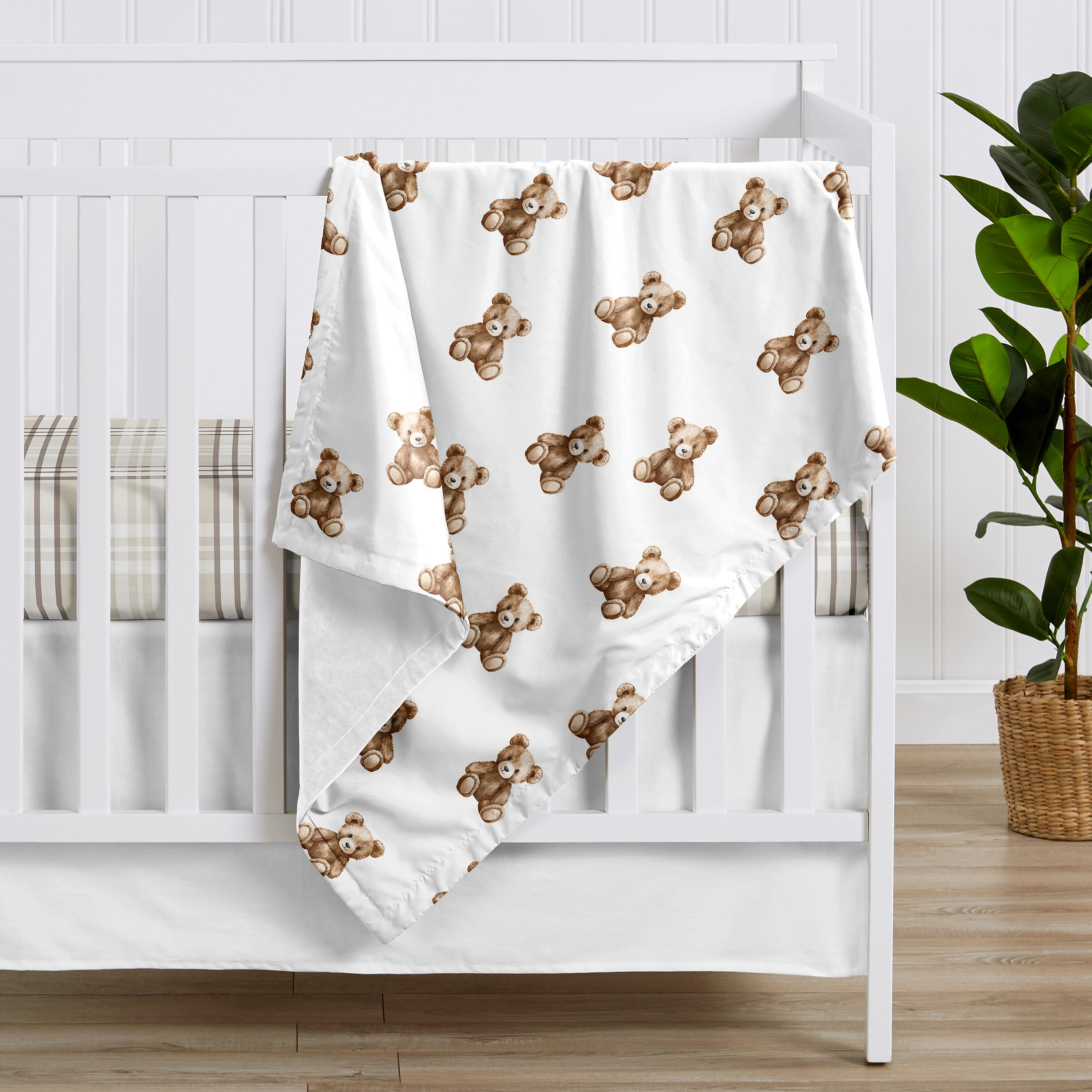 Sweet Jojo Designs Boho Teddy Bear Boy, Girl, Unisex/Gender Neutral Baby Receiving Security Blanket