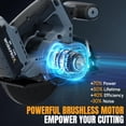 thumbnail image 2 of Sierra circular inalámbrica WORKPRO 20V sin escobillas con disco de 6,5", 2 of 9