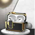 thumbnail image 3 of For Apple AirPods 3rd 2021 Gen Plating Hybrid Rugged Armor Case Matte Protective Charging Case Auto Cover, (Silver), 3 of 5