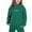 Dark Green, variant on lnmuld Two Piece Outfits Girls Fashion Hooded Letter Print Sweatshirt Outfit Set Cozy Everyday Wear for All Day Play and School Activities Solid Color Size:9-10 Years