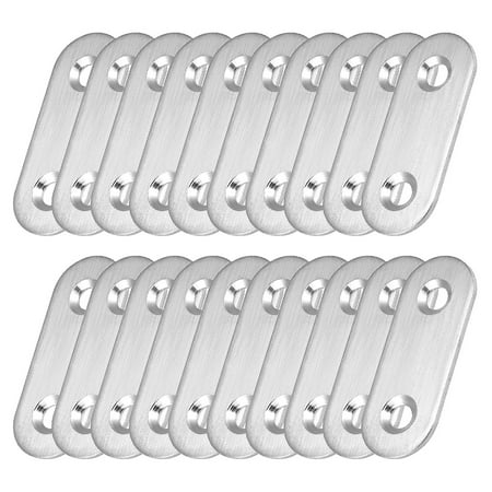 

Repair Plates 40mm x 16mm Flat Fixing Mending Bracket Connector with Screws 20 Pcs