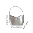 thumbnail image 2 of Bolsos Hobo elegantes para mujer bolso con axila de PU de Color sólido bolsos elegantes bolso con asa superior, 2 of 8