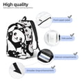 thumbnail image 4 of Honeii Seamless Pattern Cute Panda Print Canvas College Laptop Backpack, Durable Rucksack Travel Notebook Bag School Backpack Book Bag for Men Women-Medium, 4 of 7